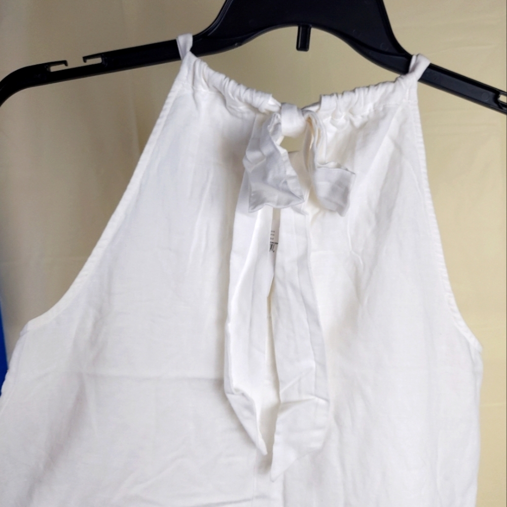 GAP Linen Blend Halter Dress With Pockets Size 6